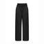 Tricot Chic Luxury Black Wide-Leg Pants with Pleated Waist