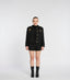 Tweed shirt jacket with patches