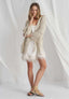 ABITO Fringe Layered Mini Dress – Elegant Sleeveless Dress with Knit Cover-Up