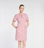 Tweed dress with jewellery buttons