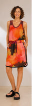 Sunset Tie-Dye Tank Top & Mini Skirt Co-ord Set with Sporty Trim