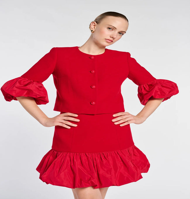 Jacket with puffed sleeves Hover Image