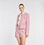 Pastel tweed jacket with braiding