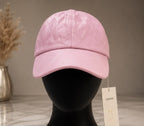 Blush Pink Genuine Lamb Leather Baseball Cap – Premium Adjustable Unisex Cap