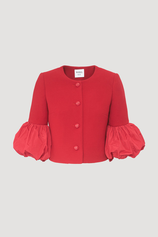 Jacket with puffed sleeves Main Image
