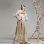 Tricot Chic Beige Washed-Effect Wide-Leg Trousers