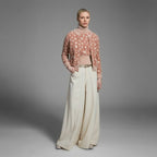 Tricot Chic Peach Polka Dot Cardigan