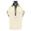 Tricot Chic Kaki Printed Collar Short Sleeve Top