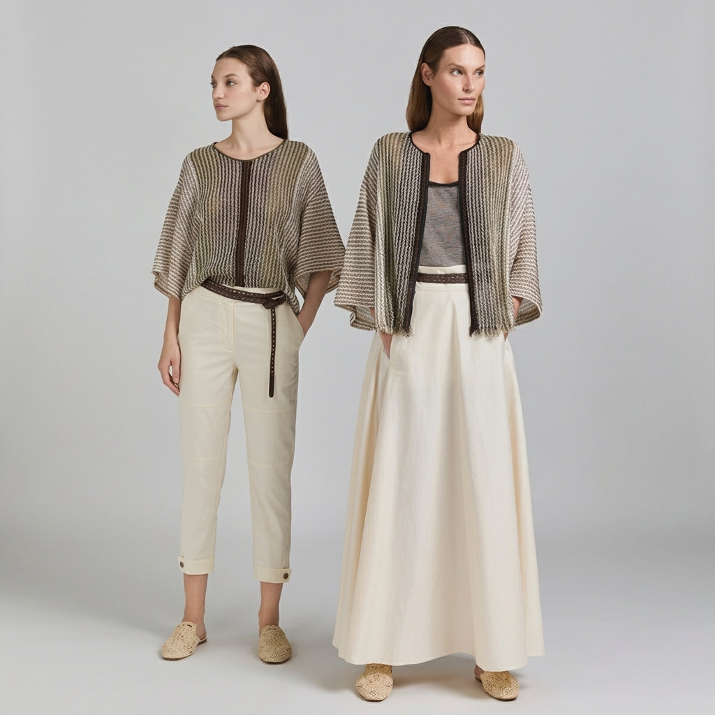 Tricot Chic Khaki Two-Tone Knit Camisole