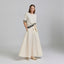 Tricot Chic Ivory Tie-Belt A-Line Maxi Skirt
