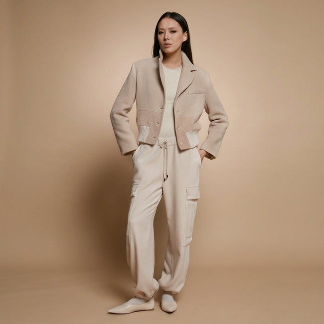 Tricot Chic Ivory Combat Pants Hover Image