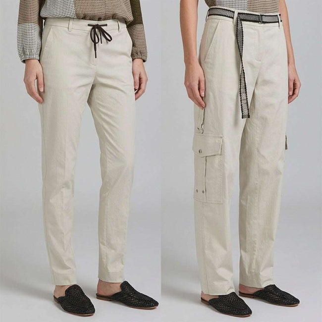 Tricot Chic Beige Straight-Leg Tailored Trousers Main Image