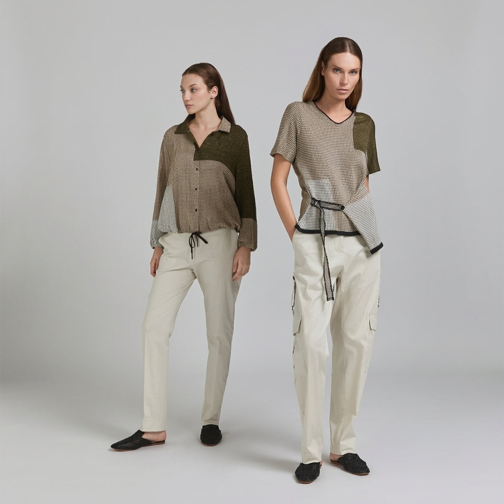 Tricot Chic Beige Straight-Leg Tailored Trousers