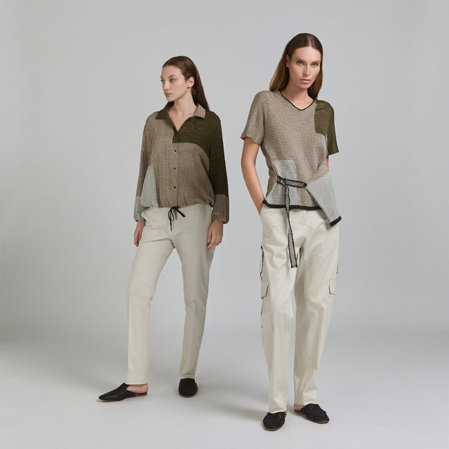 Tricot Chic Beige Straight-Leg Tailored Trousers Hover Image