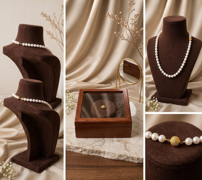 Classic 8mm Freshwater Pearl Necklace – AA Quality, 20" Main Image