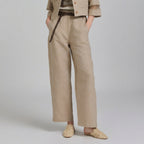 Tricot Chic Khaki Cropped Straight Leg Tailored Trousers