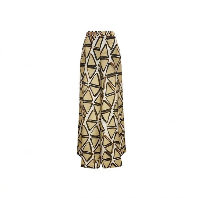Tricot Chic Geometric Print Wide-Leg Trousers Main Image