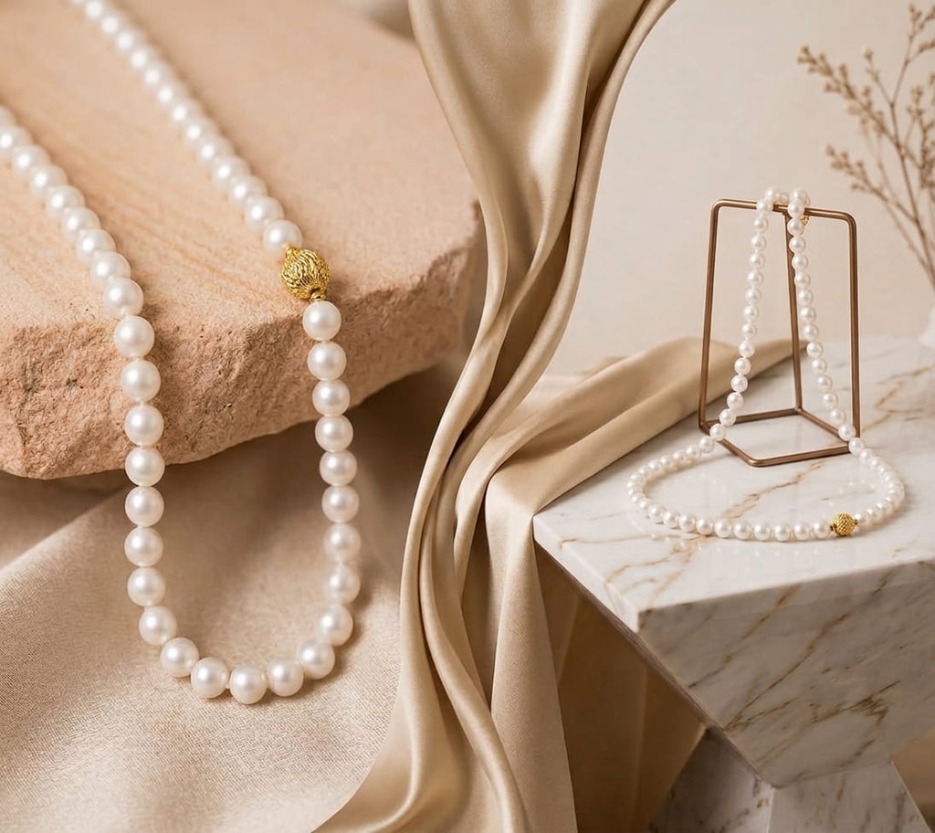 Classic 8mm Freshwater Pearl Necklace – AA Quality, 20"