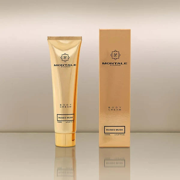 Montale Roses Musk Perfumed Body Cream (150ml) – Silky Rose & Clean White Musk Body Moisturizer