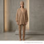 Max & Moi Luxury Oversized Knit Cardigan & Matching Beanie Set – Taupe / Neutral