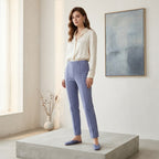 Max & Moi Tailored Stretch Trousers / Slim-Fit Legging - Periwinkle Blue