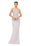 Celeste Bloom Strapless Embellished Evening Gown