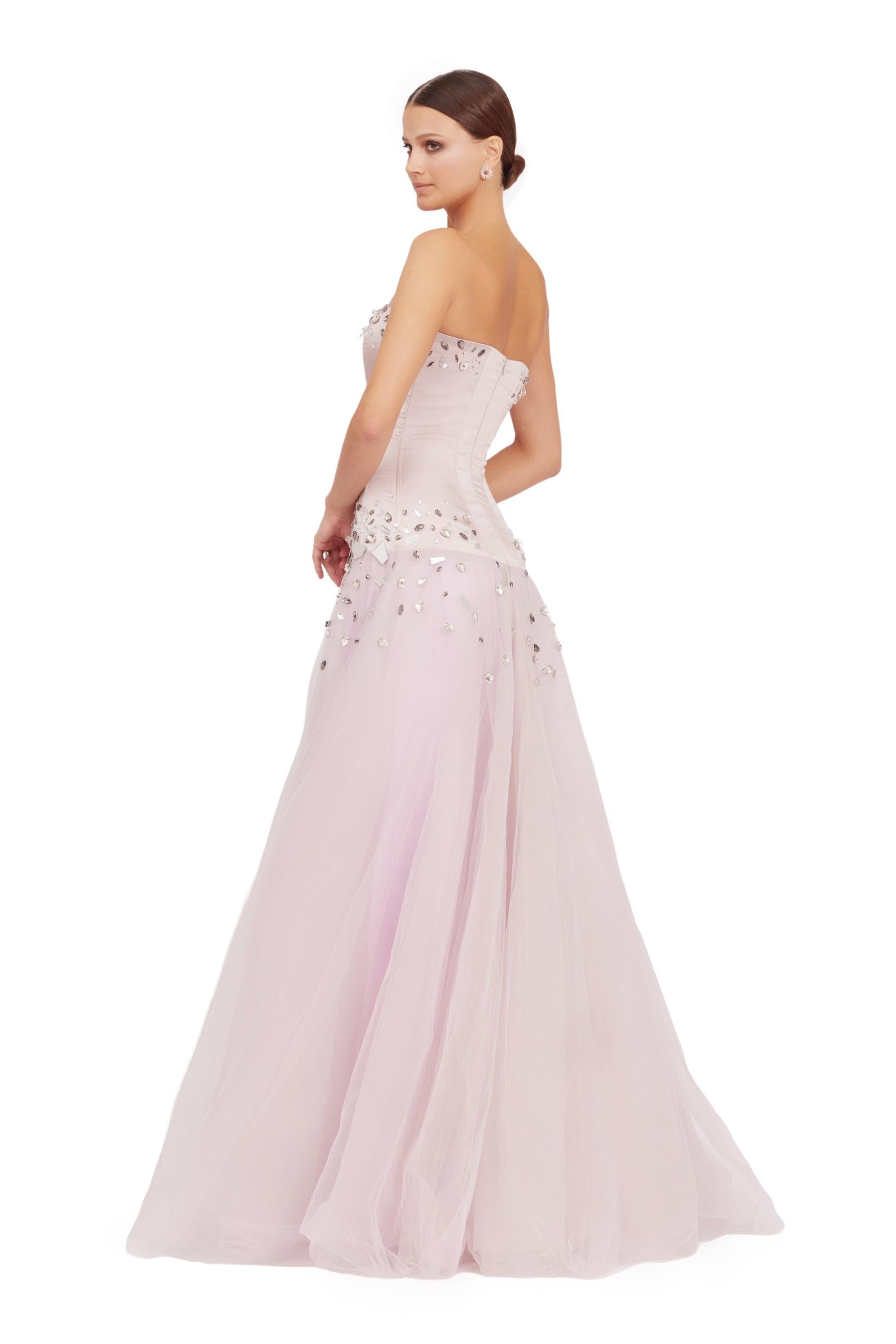 Aurora Blush Crystal Ball Gown
