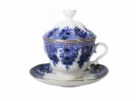 COVERED CUP WITH SAUCER TEA GIFT-2 BRIDESMAID 1/3