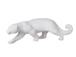 SCULPTURE AMUR LEOPARD WHITE (BISCUIT)