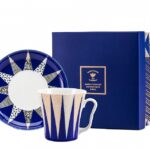 GIFT SET "MORIOKA", CUP AND SAUCER, COBALT