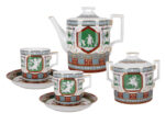 SET TEA HERALDIC ANTIQUE 6/14
