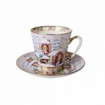 СUP WITH SAUCER BLACK COFFEE WINTER DAY