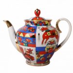 TEA POT SMALL SIZE SPRING FOLK PATTERN