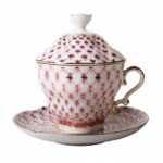 COVERED CUP WITH SAUCER TEA GIFT-2 NET - BLUES 1/3