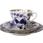 3 PIECES SET TEA RADIAL BLUEBELLS 1/3