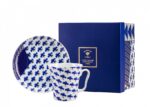 GIFT SET "OKINAWA", CUP WITH SAUCER, COBALT