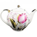 TEA POT SMALL SIZE TULIP PINK TULIPS