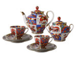 SET TEA SPRING FOLK PATTERN 6/20