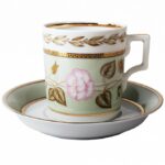 СUP WITH SAUCER TEA HERALDIC NEPHRITE BACKGROUND 2