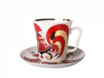 MUG WITH SAUCER LENINGRAD RED ROOSTER