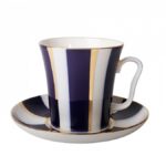 MUG WITH SAUCER LENINGRAD COBALT STRIPES