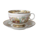 СUP WITH SAUCER APPLE LANDSCAPE FRIEZE