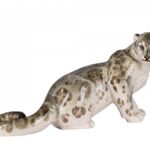 SCULPTURE SNOW LEOPARD