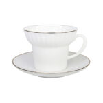 СUP WITH SAUCER TEA WAVE GOLDEN EDGING 2