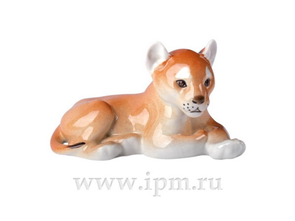 SCULPTURE LION-CUB LYING, SMALL - Image 1
