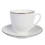 СUP WITH SAUCER LILY OF VALLEY GOLDEN EDGING 13