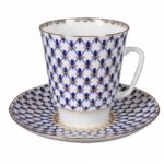 СUP WITH SAUCER MAY COBALT NET