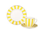 СUP WITH SAUCER LILY OF VALLEY YES AND NO (YELLOW