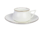 СUP WITH SAUCER BILIBINA 1 GOLDEN EDGING