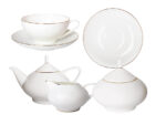 SET TEA CUPOLA GOLDEN RIBBON 6/14